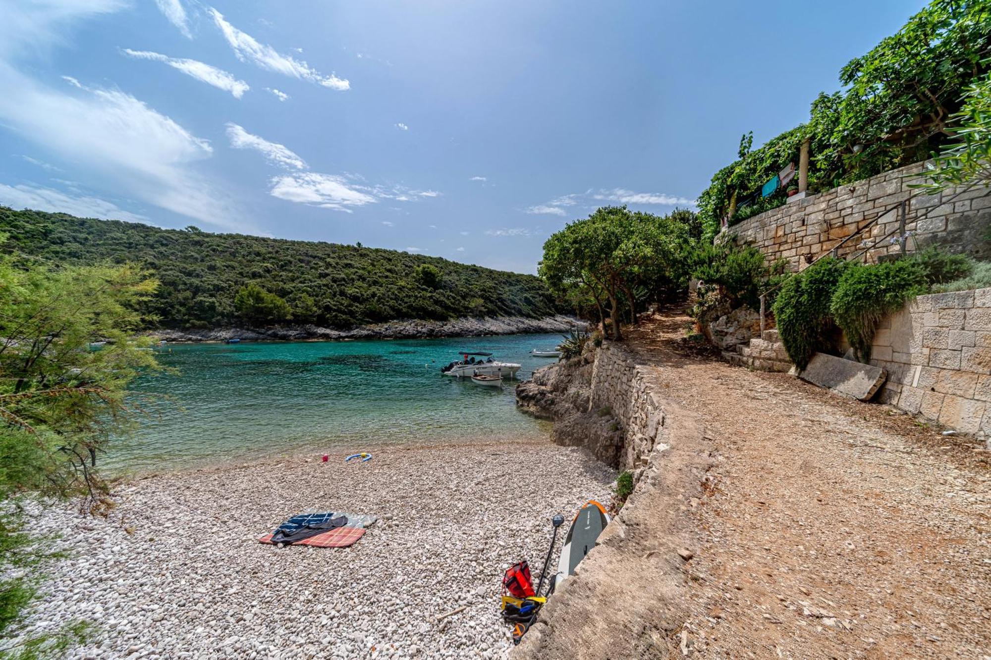 Seaside House For Families With Children Cove Rasohatica, Korcula - 4386 Лумбарда Екстер'єр фото